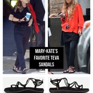 Teva Infinity Voya Mary Kate Women's Black Strap Sandals Size 7